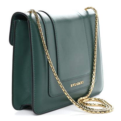 Bulgari Calfskin Small Serpenti Forever Snake Strap Crossbody Bag Emerald Green 3 of 11
