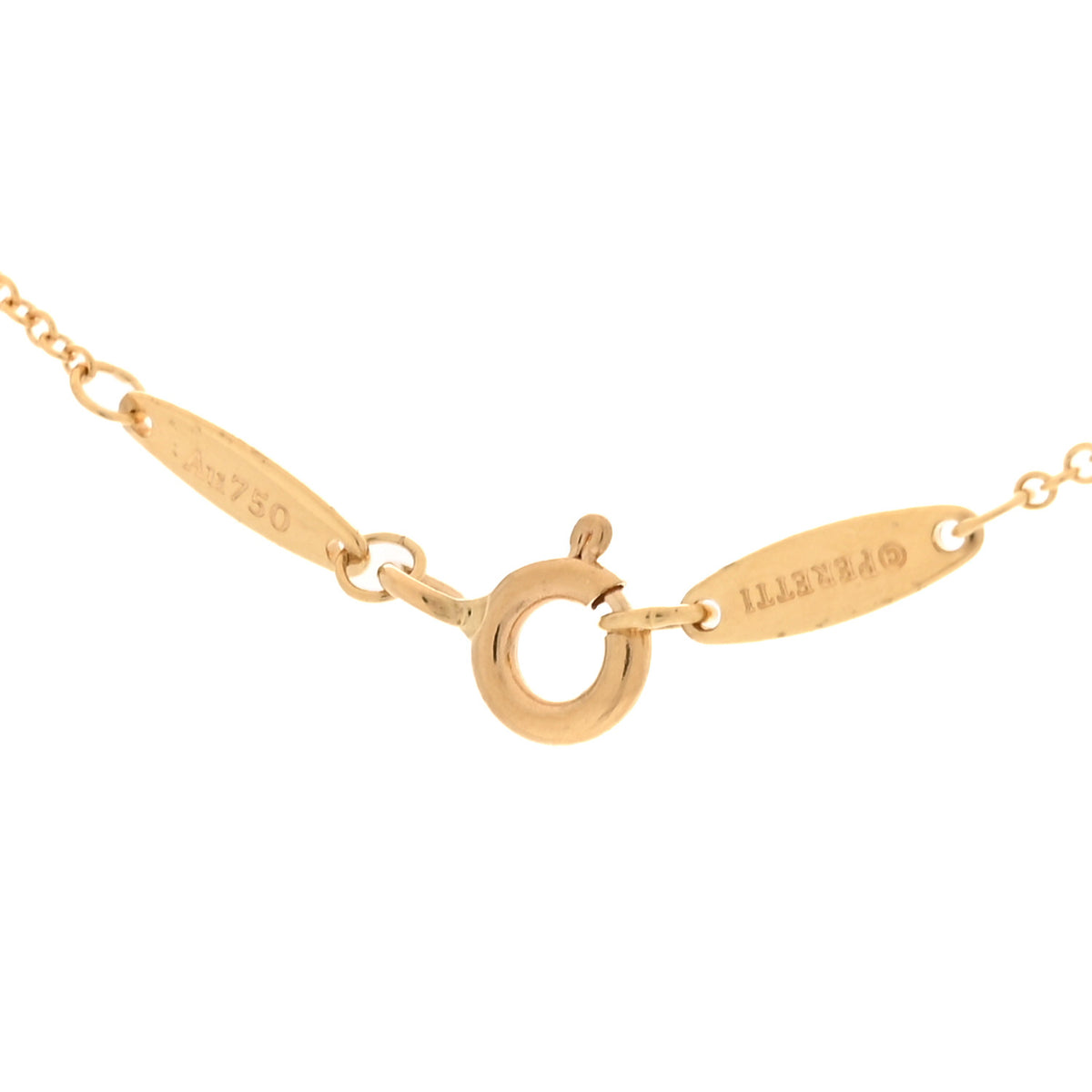 Tiffany 18K Yellow Gold Diamond .15ct Elsa Peretti Diamonds by the Yard Pendant Necklace 4 of 5