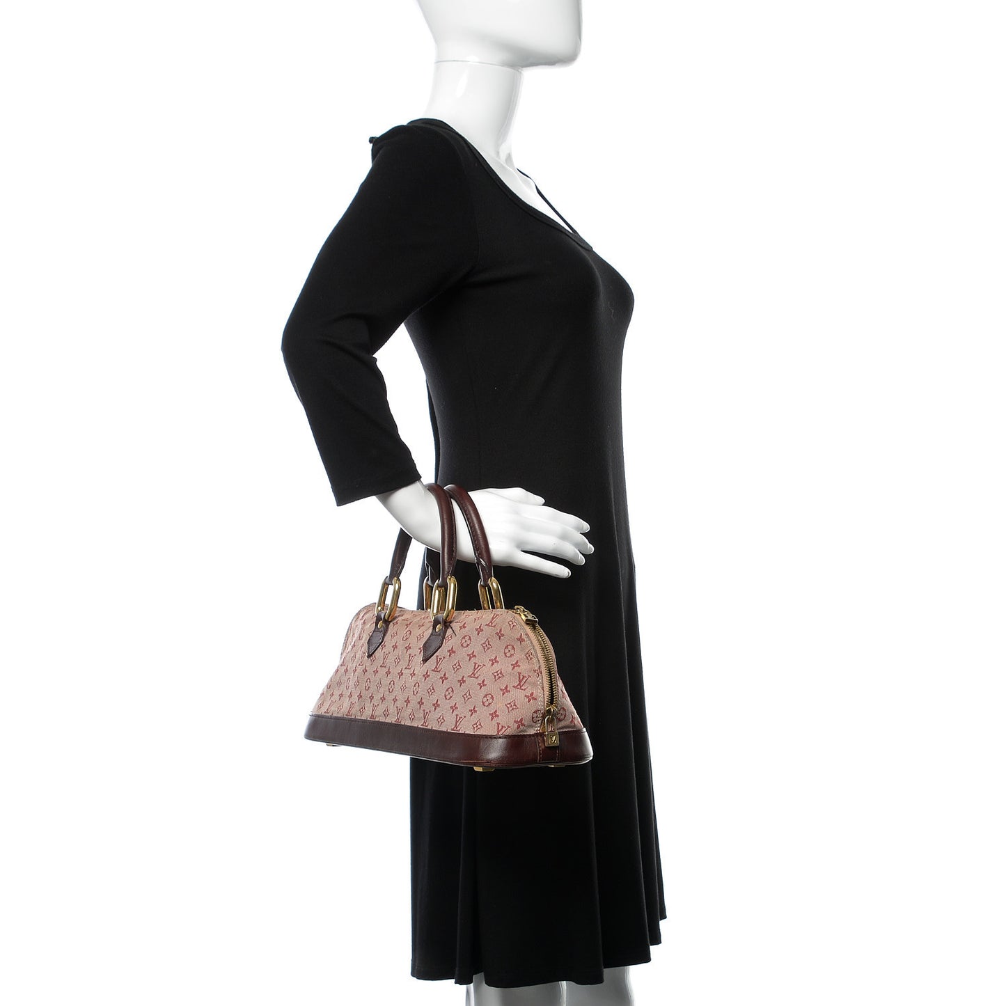 Mini Monogram Alma Long Cherry