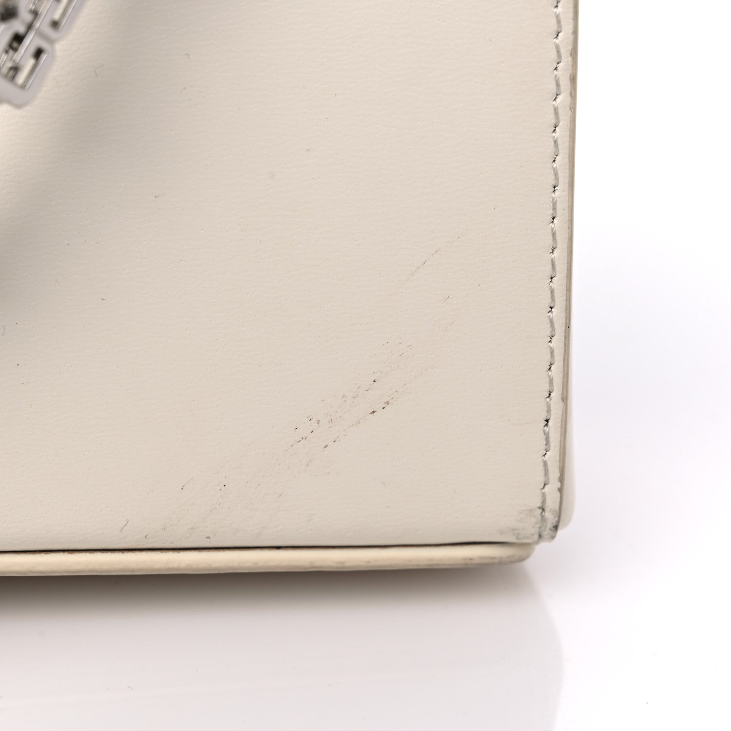 Givenchy Box Calfskin Mini Cut Out Shoulder Bag Ivory 15 of 16