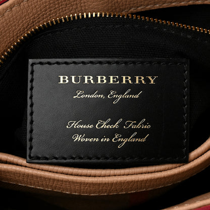 Burberry Derby Calfskin Snakeskin House Check Small Camberley Beige Red 6 of 12