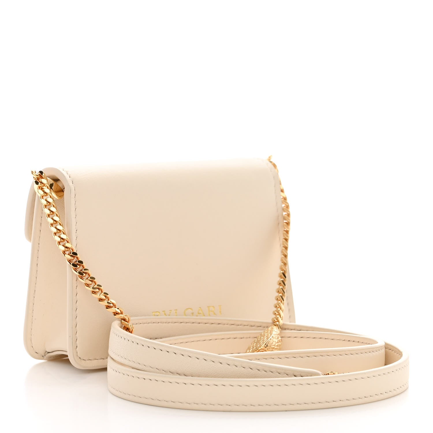 Bulgari Calfskin Serpenti Forever Micro Bag Ivory 3 of 10