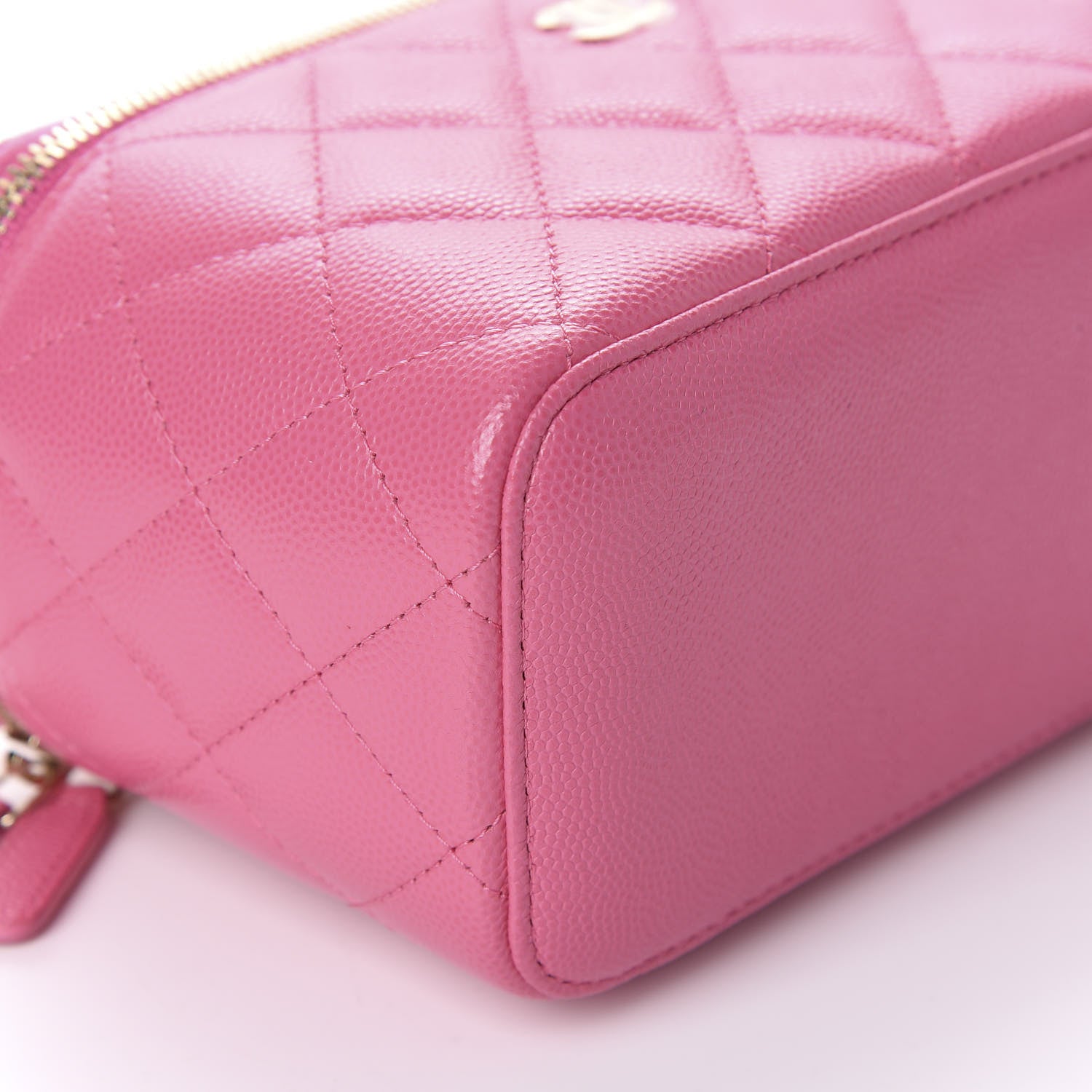 Chanel Caviar Quilted Small Vanity Case With Chain Pink 6 of 11