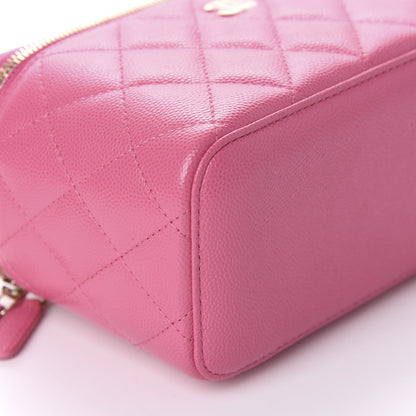 Chanel Caviar Quilted Small Vanity Case With Chain Pink 6 of 11