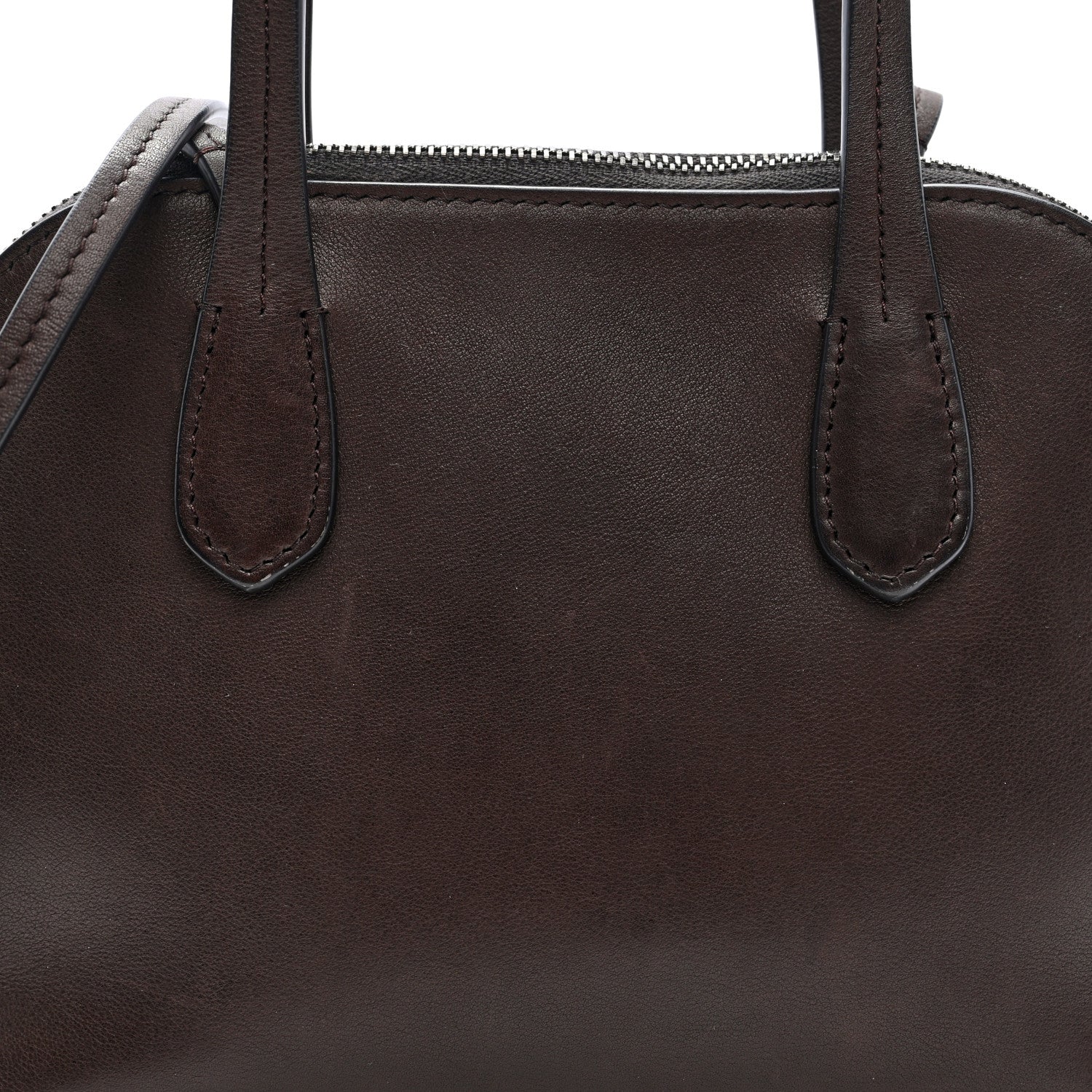 The Row Polished Saddle Calfskin Ingrid Shoulder Bag Hippo Grey 7 of 9