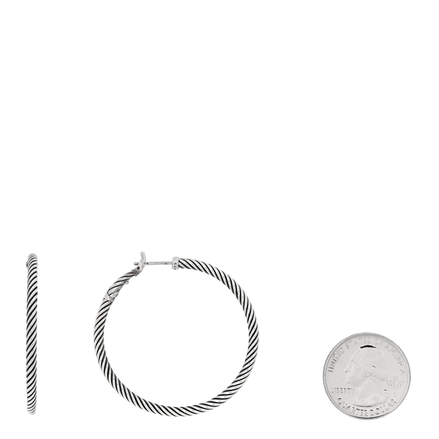 Sterling Silver Medium Cable Classics Hoop Earrings