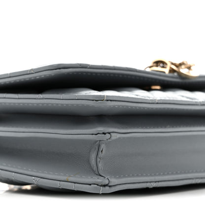 Christian Dior Lambskin Cannage Mini My Dior Top Handle Clutch Cloud Blue 9 of 13