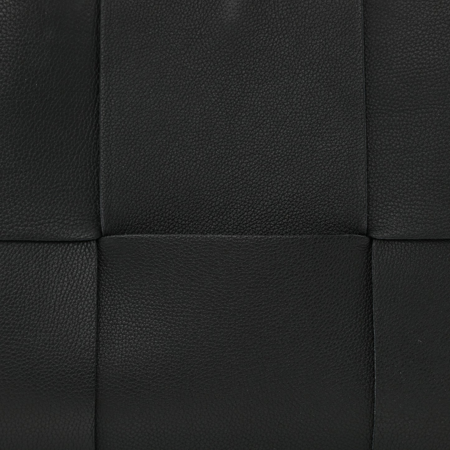 Grained Calfskin Maxi Intrecciato Arco Tote Black