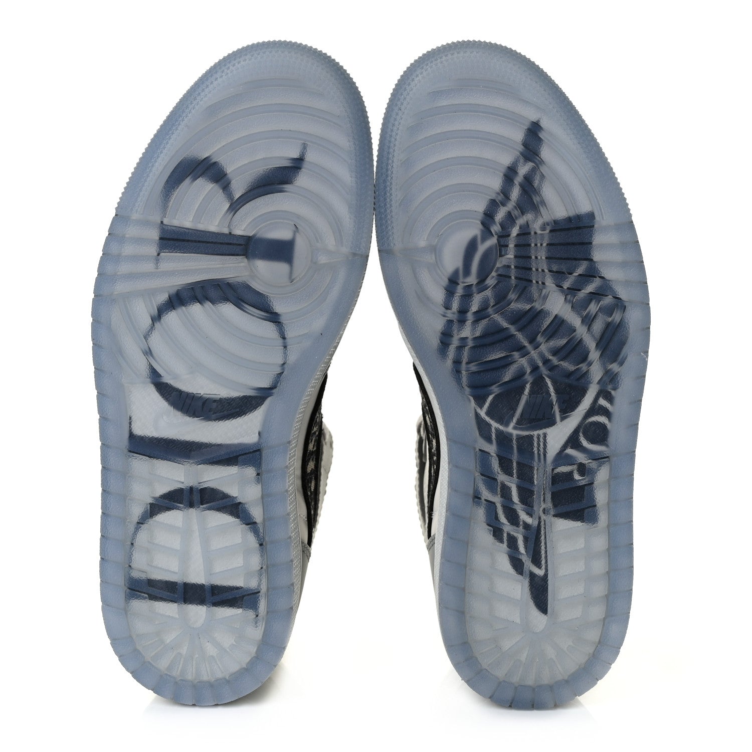 Christian Dior X NIKE AIR JORDAN Calfskin Mens Oblique High Sneakers 38.5 Beige White 5 of 12