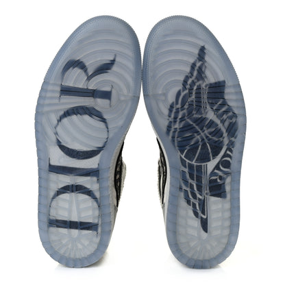 Christian Dior X NIKE AIR JORDAN Calfskin Mens Oblique High Sneakers 38.5 Beige White 5 of 12