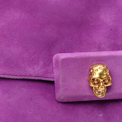 Alexander McQueen Suede Skull Clutch Purple 9 of 9