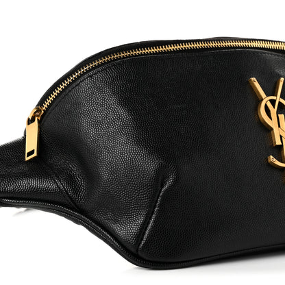 Saint Laurent Grain De Poudre Monogram Belt Bag Black 8 of 10