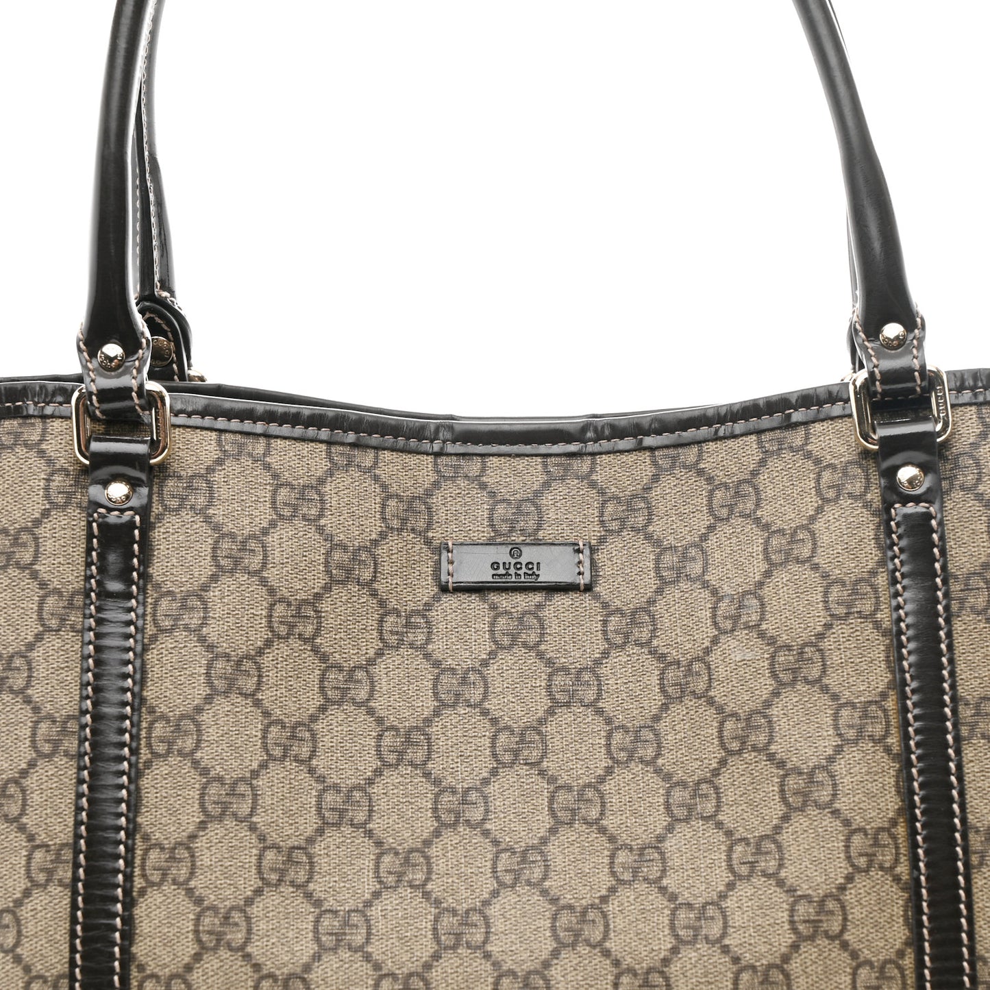 GG Plus Monogram Medium Joy Tote Dark Brown