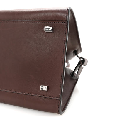 The Row Polished Saddle Calfskin Soft Margaux 10 Bag Dark Brown 9 of 9