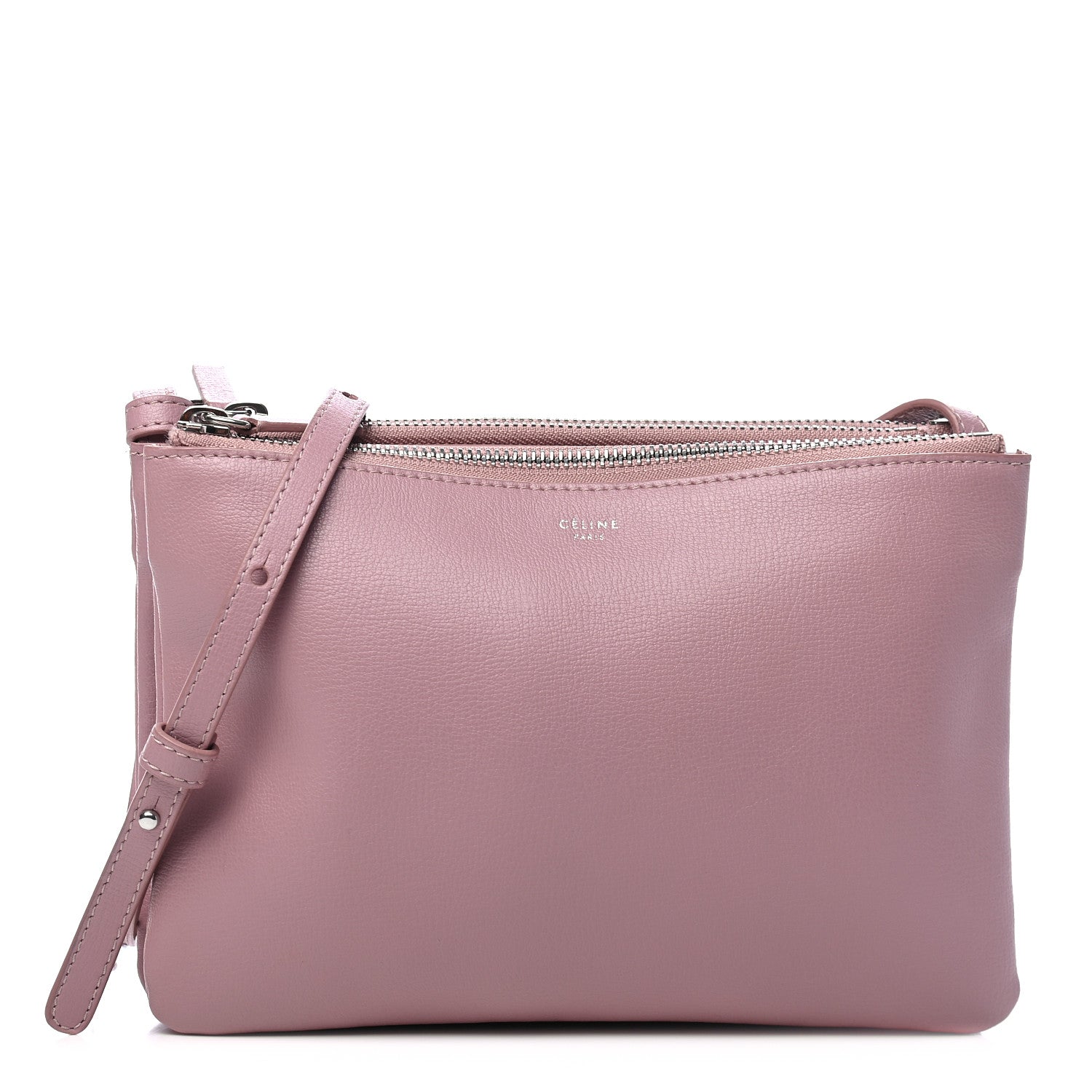 Celine Lambskin Small Trio Crossbody Bag Antique Rose 1 of 7
