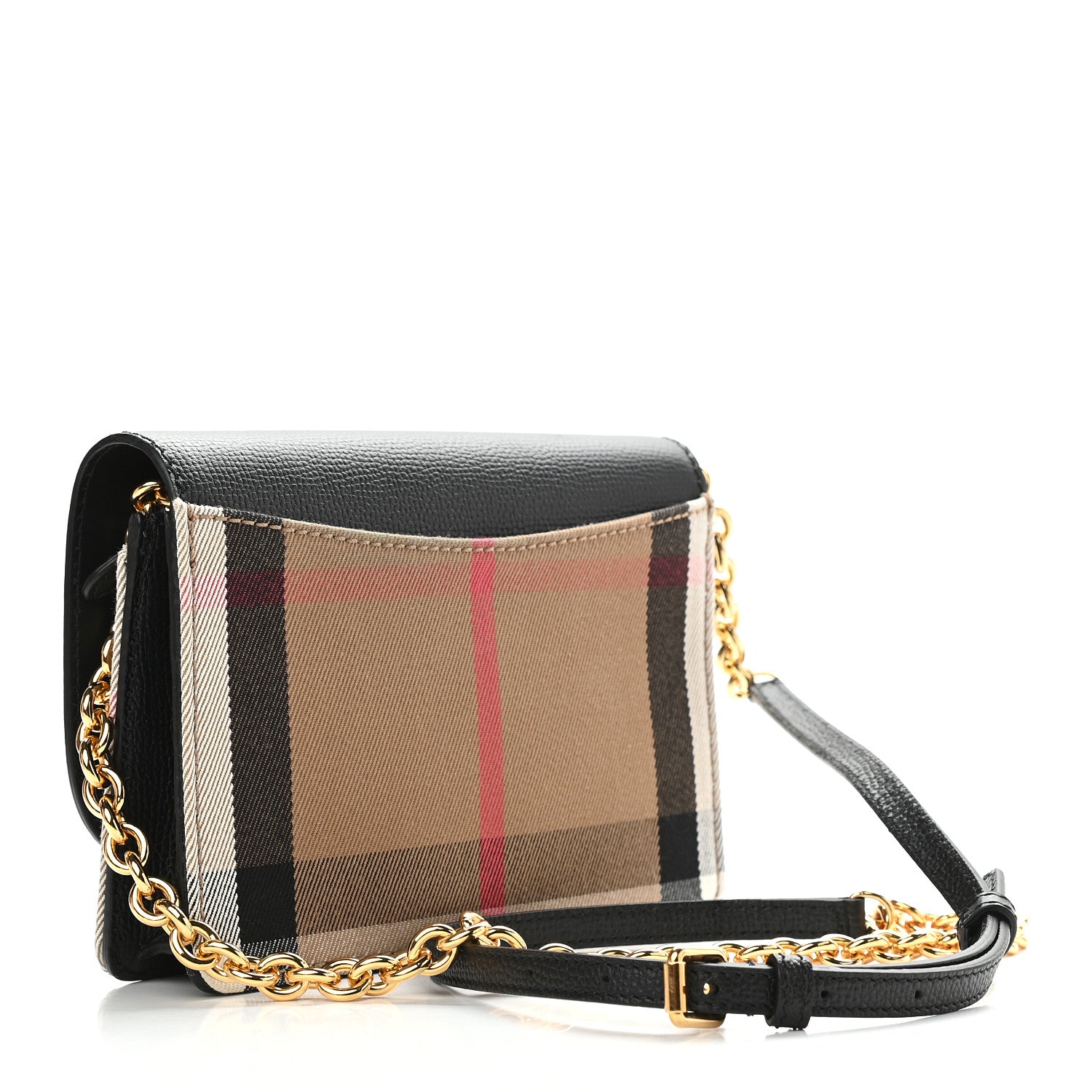 Burberry Calfskin Vintage Check Small Loxley Crossbody Black 3 of 9