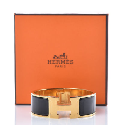 Hermes Enamel Wide Clic Clac H Bracelet PM Black 5 of 5