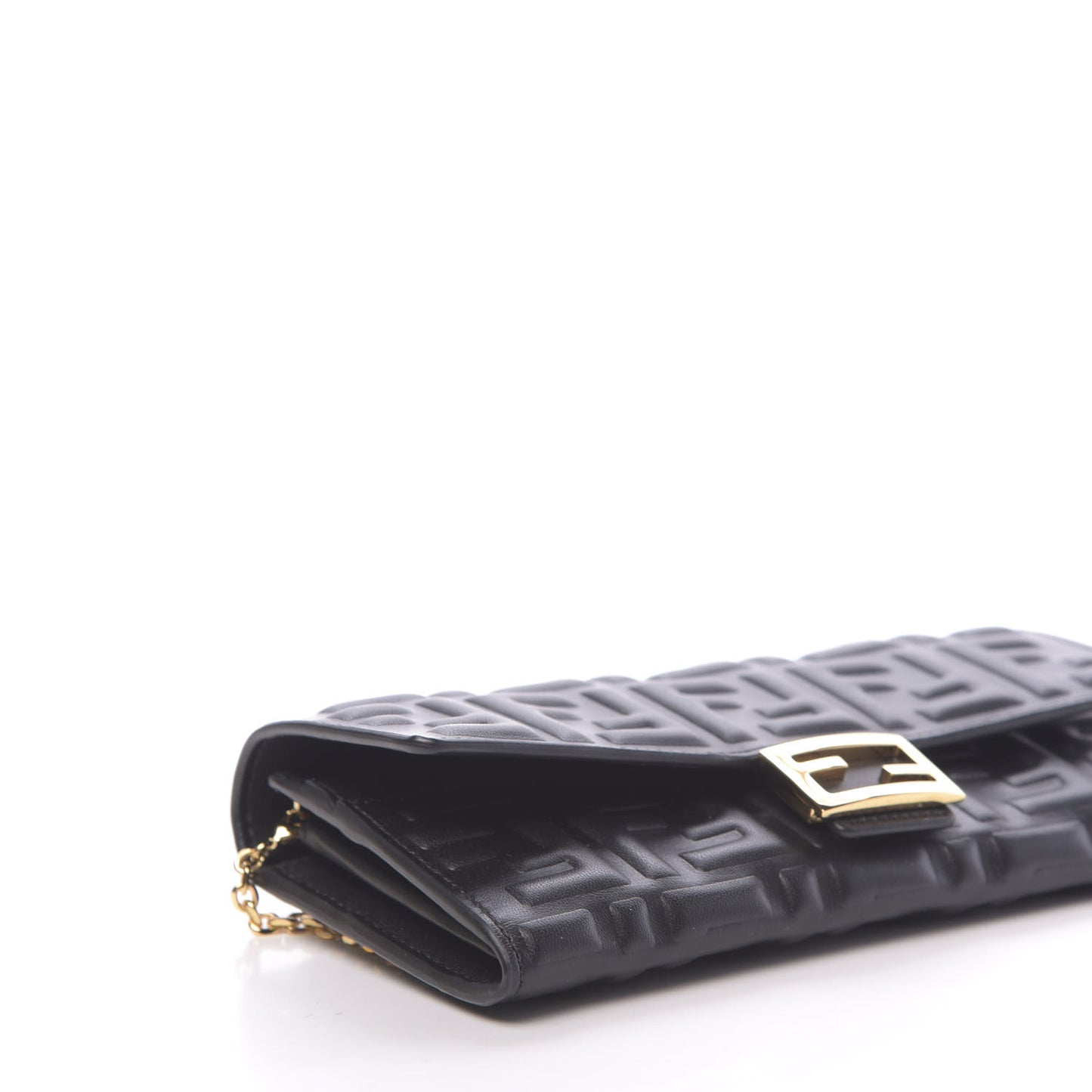 Nappa Matisse FF Embossed Continental Wallet On Chain Black
