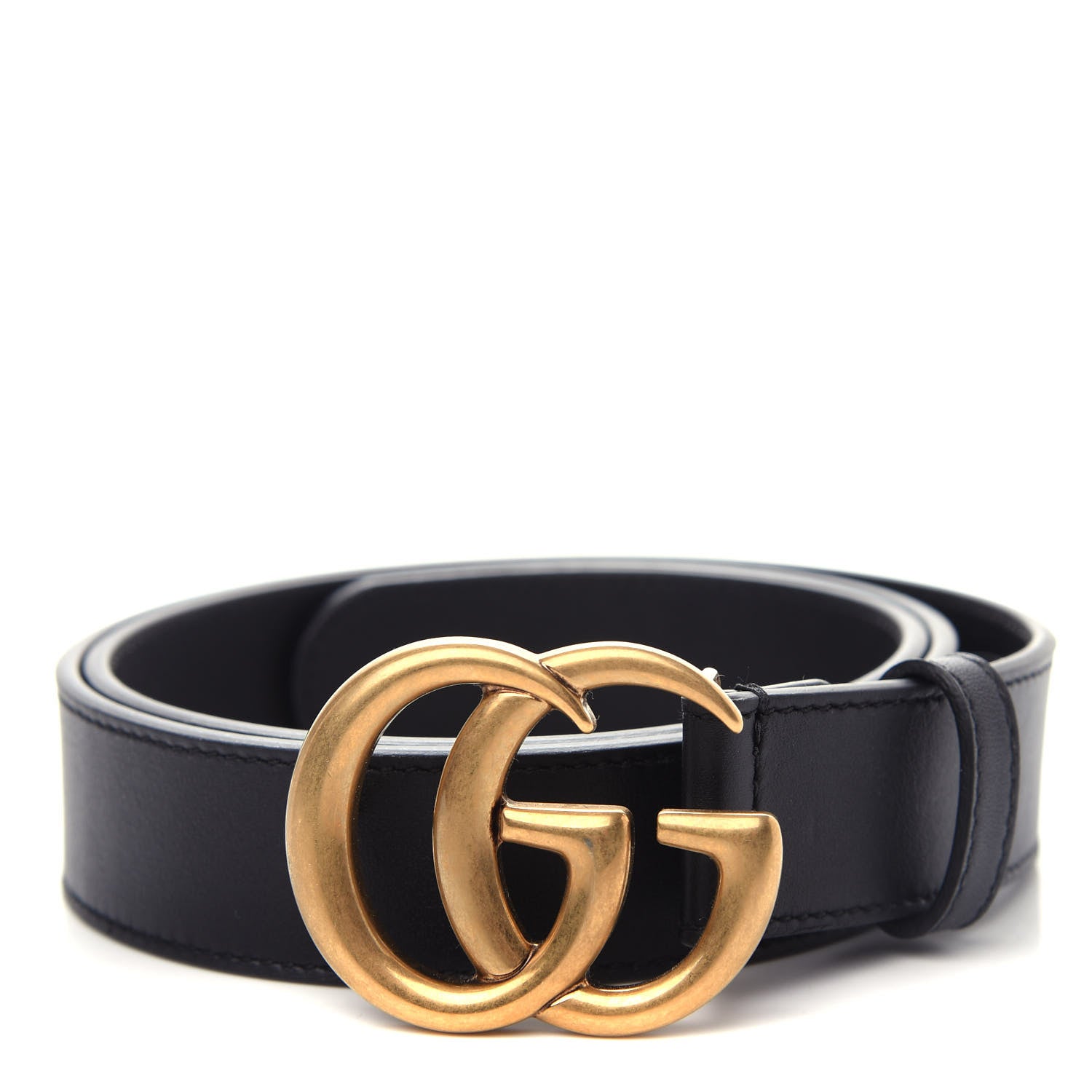 Gucci Calfskin Double G 30mm Belt 85 34 Black 1 of 5
