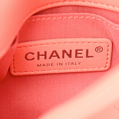 Chanel Lambskin Quilted Mini Flap Bag Charm Light Orange 5 of 11