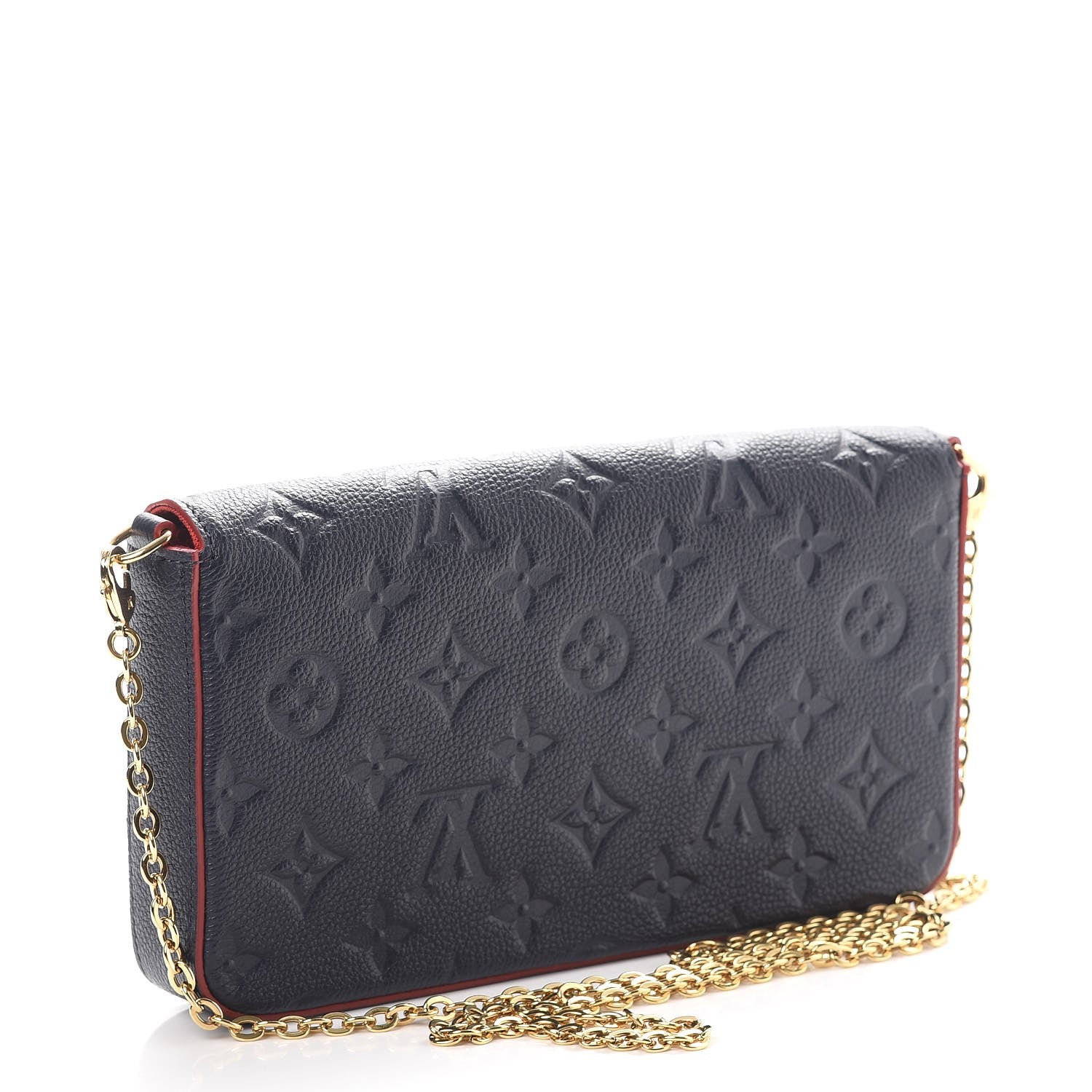 Louis Vuitton Empreinte Pochette Felicie Chain Wallet Marine Rouge 3 of 10