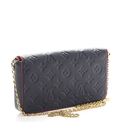 Louis Vuitton Empreinte Pochette Felicie Chain Wallet Marine Rouge 3 of 10