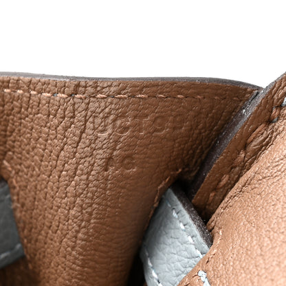 Hermes Togo Verso Birkin 25 Bleu Lin Chai 7 of 14