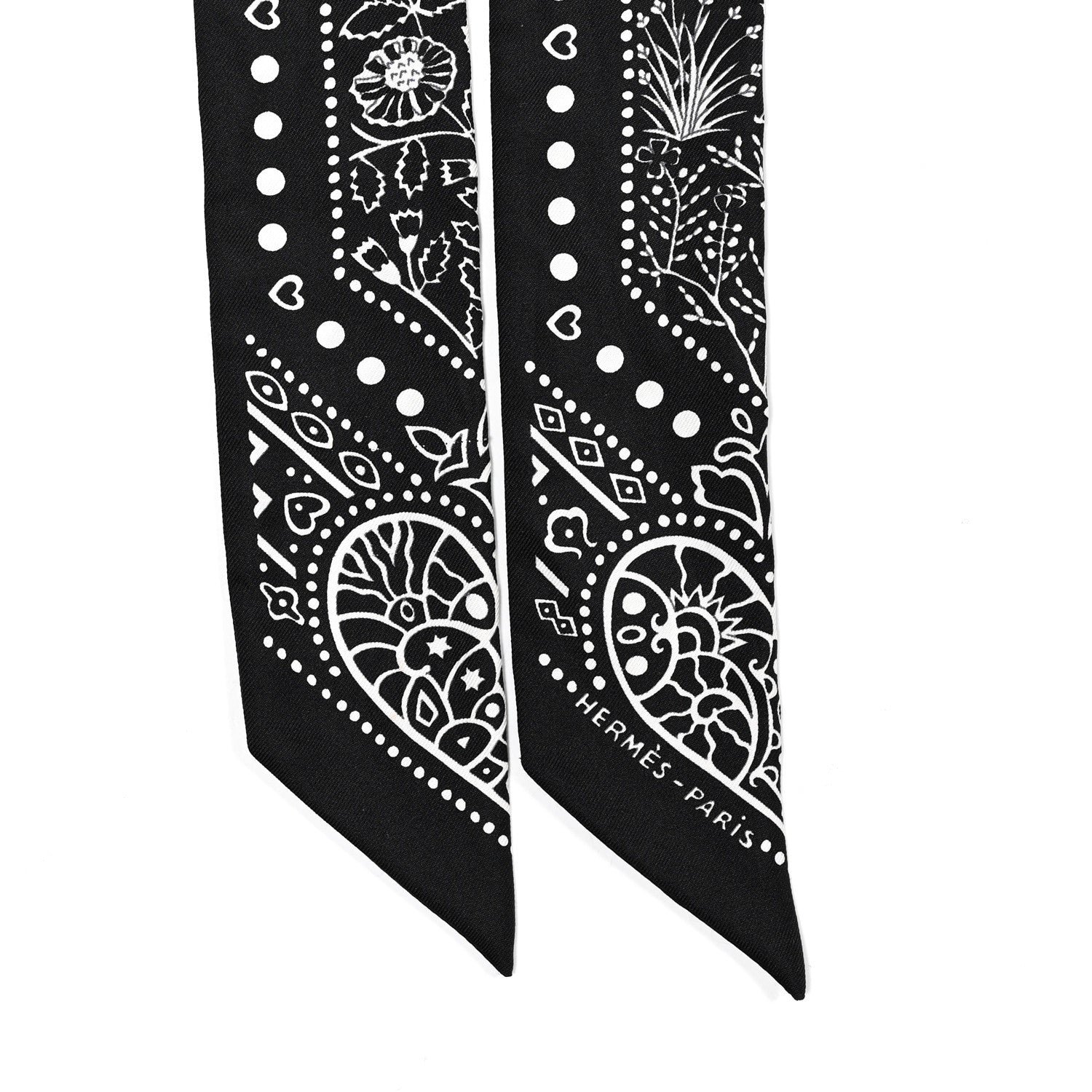 Hermes Silk Entre Ciel Et Mer Twilly Black White 2 of 5