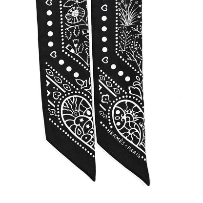Hermes Silk Entre Ciel Et Mer Twilly Black White 2 of 5