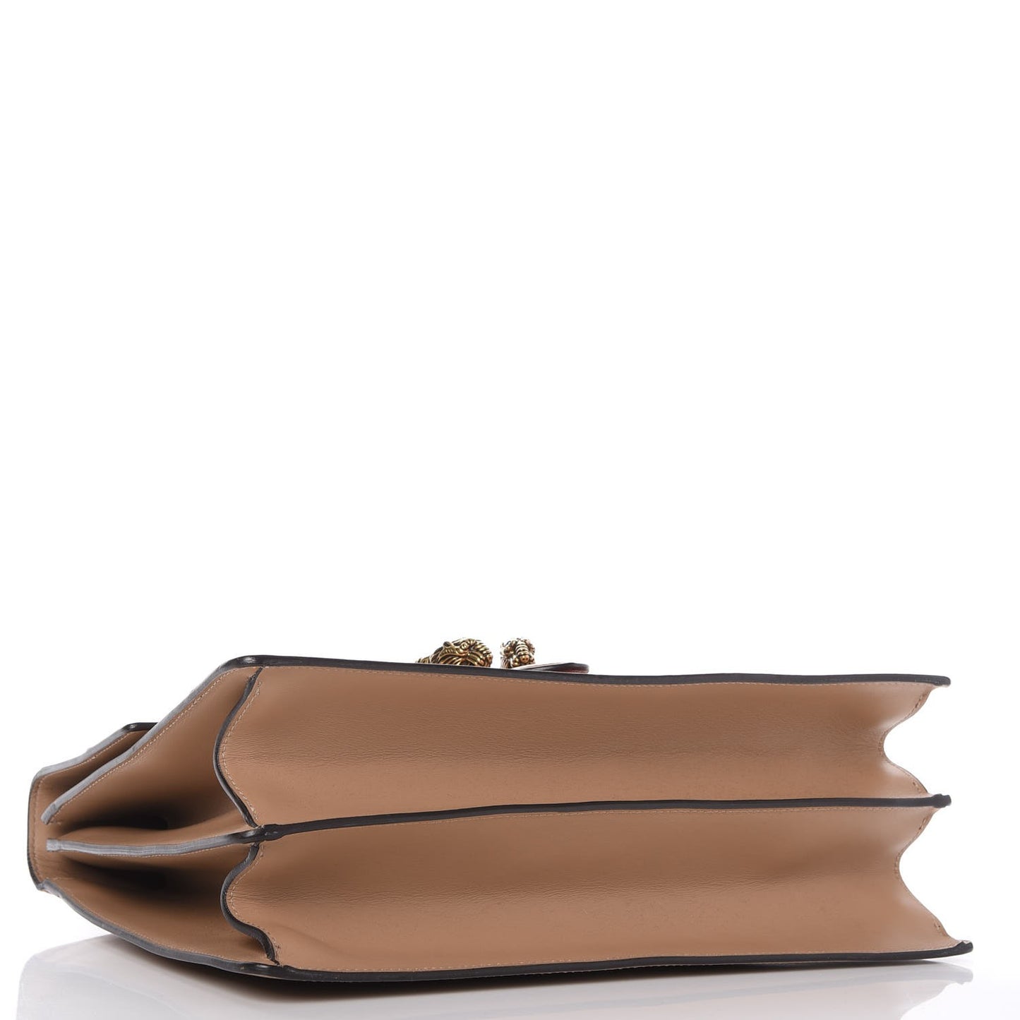 Moon Calfskin Web Large Dionysus Bamboo Top Handle Bag Camelia Bright Evergreen Hibiscus Red