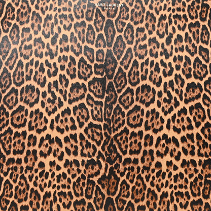 Saint Laurent Calfskin Leopard Printed Medium Zip Clutch 8 of 9