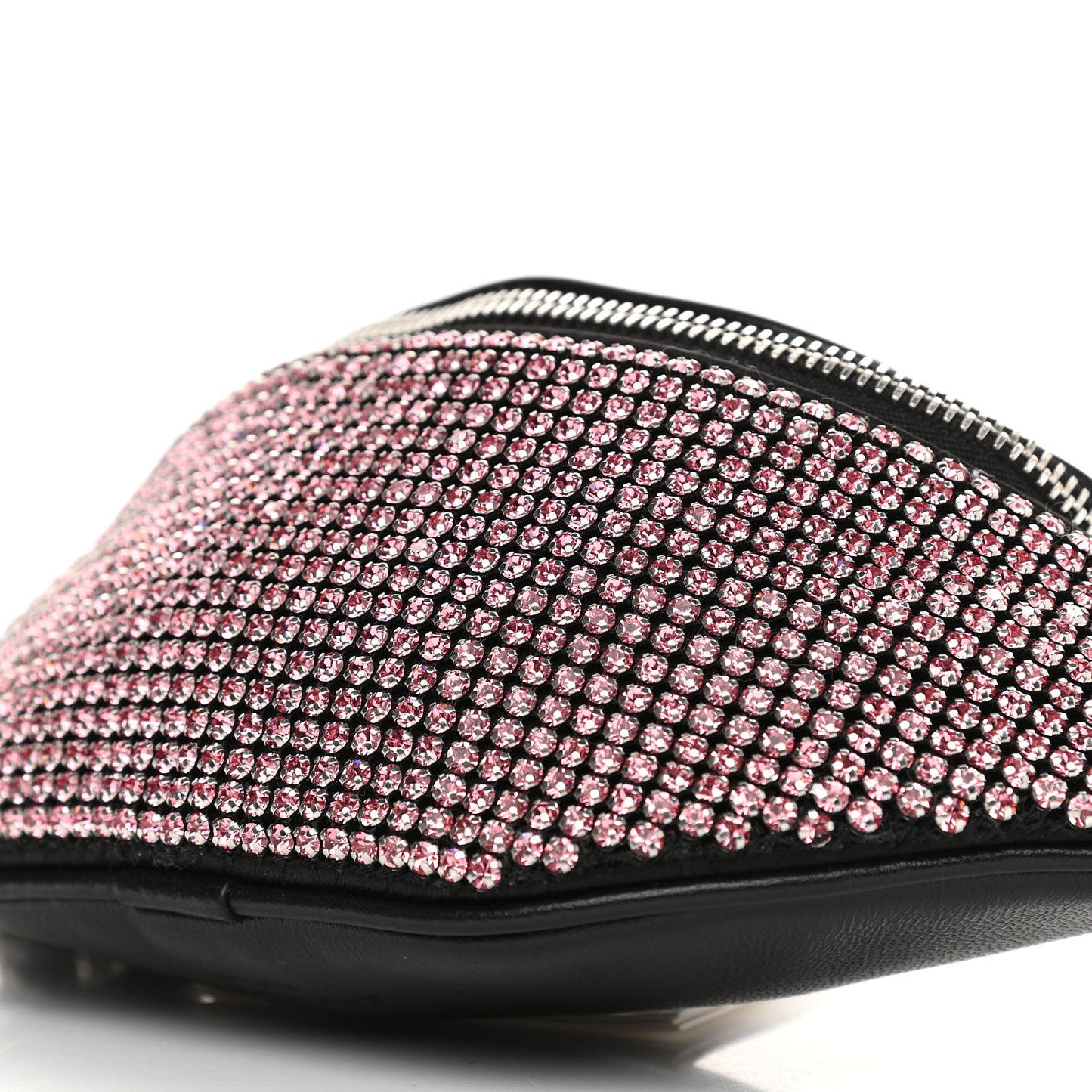 Rhinestone Mesh Mini Attica Belt Bag Prism Pink