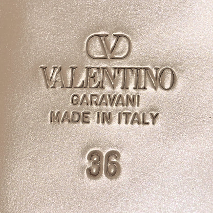 Valentino Garavani Calfskin Rockstud Gladiator Flat Sandals 36 Angel 7 of 11