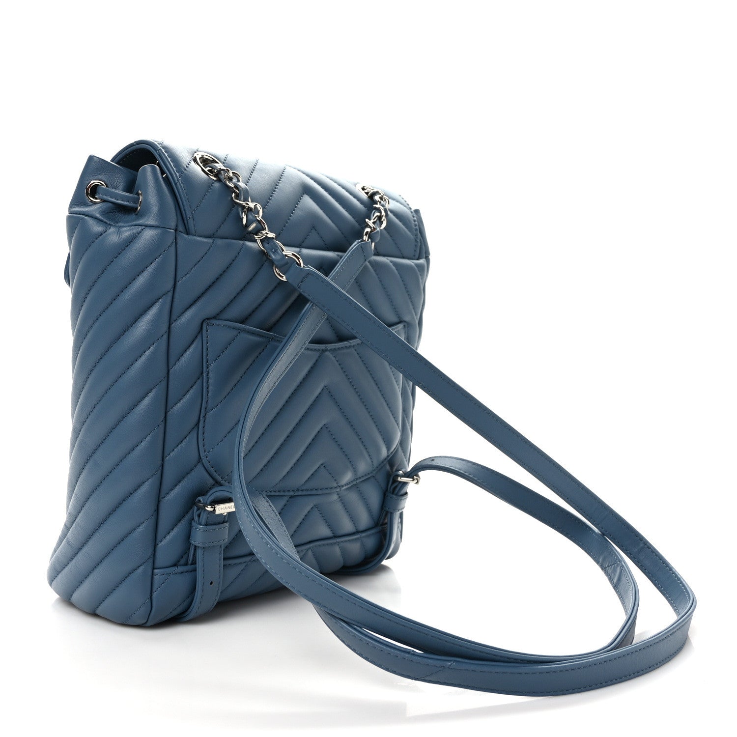 Chanel Calfskin Chevron Quilted Small Urban Spirit Backpack Light Blue 2 of 11