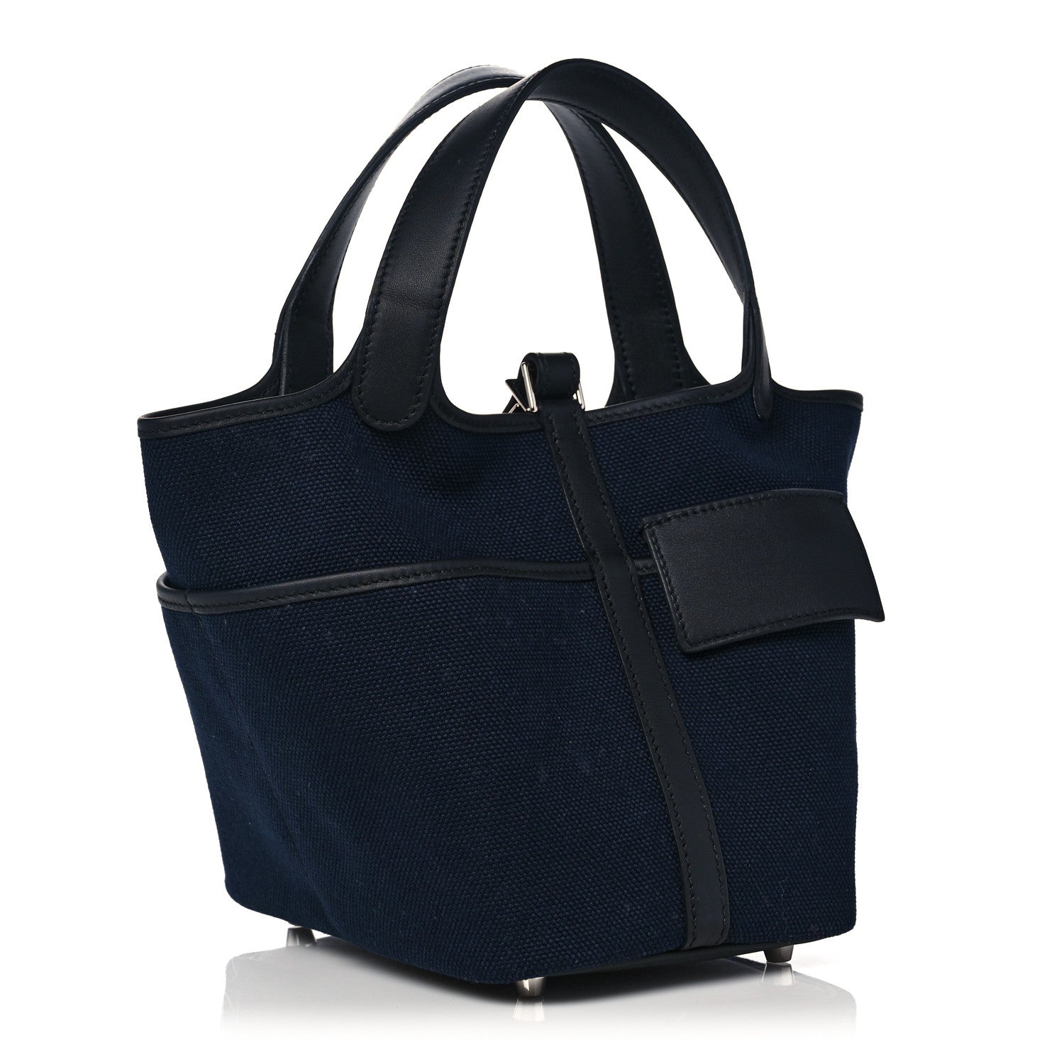Hermes Toile Goeland Swift Cargo Picotin Lock 18 Bleu Marine 3 of 12
