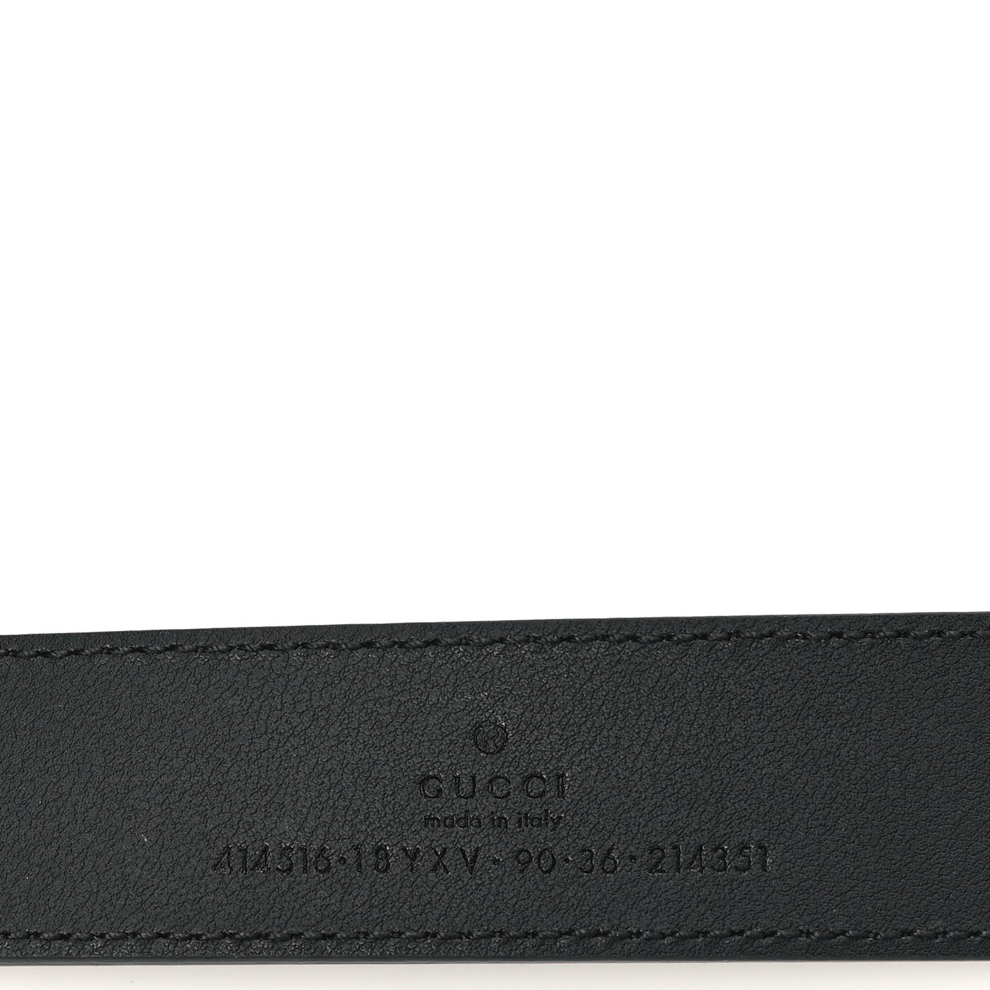 Azalea Calfskin Enamel Monochrome Double G 30mm Belt 90 36 Black