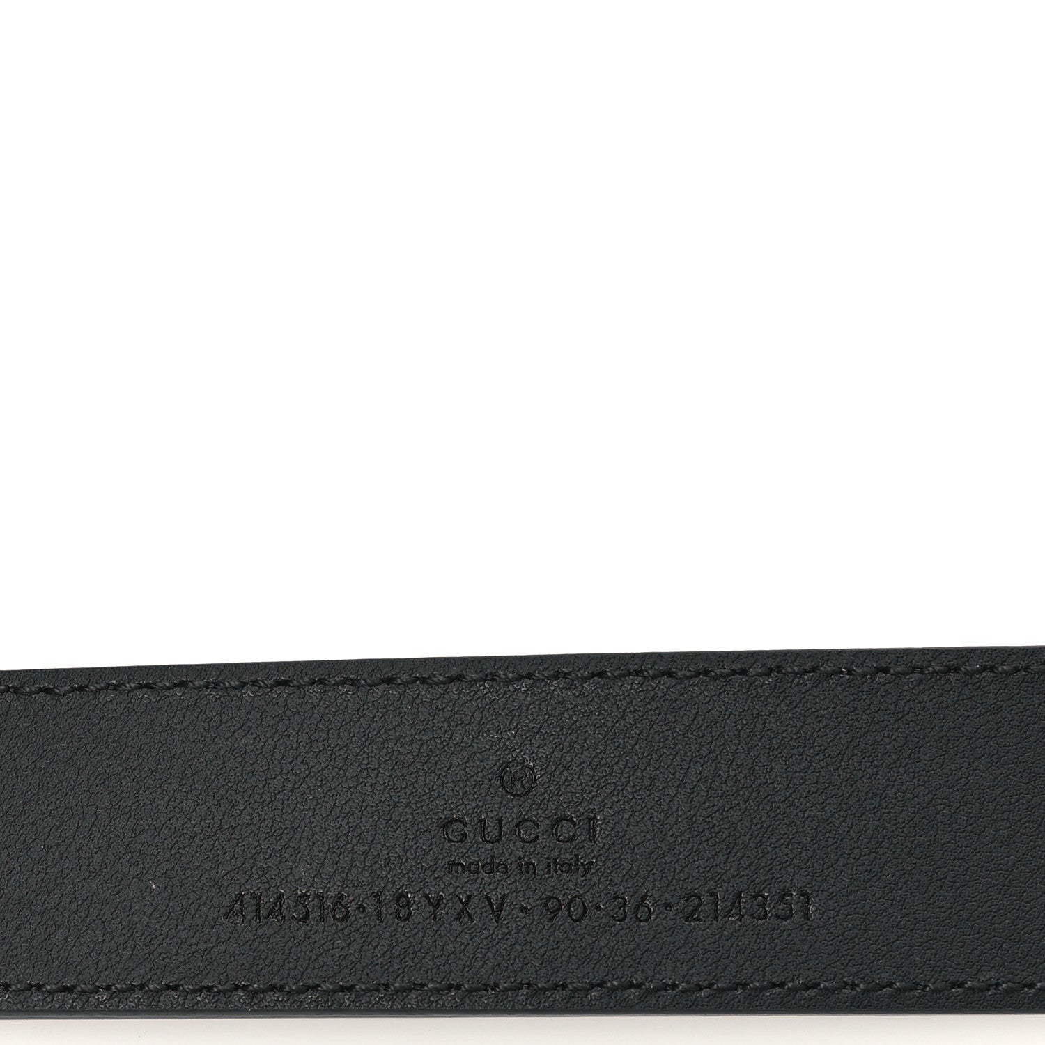 Gucci Azalea Calfskin Enamel Monochrome Double G 30mm Belt 90 36 Black 3 of 4