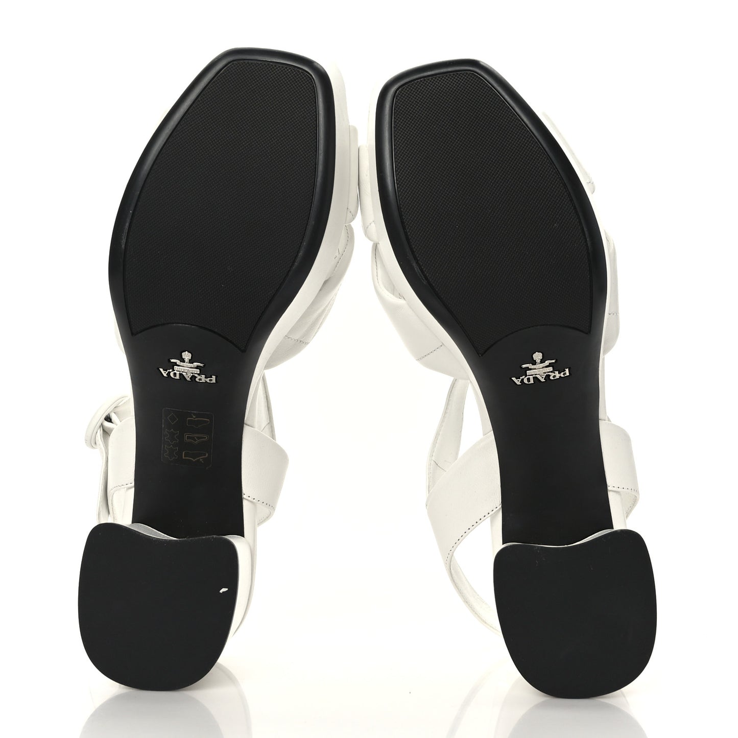 Nappa Logo Quilted Crisscross Platform 20/65mm Sandals 39 White