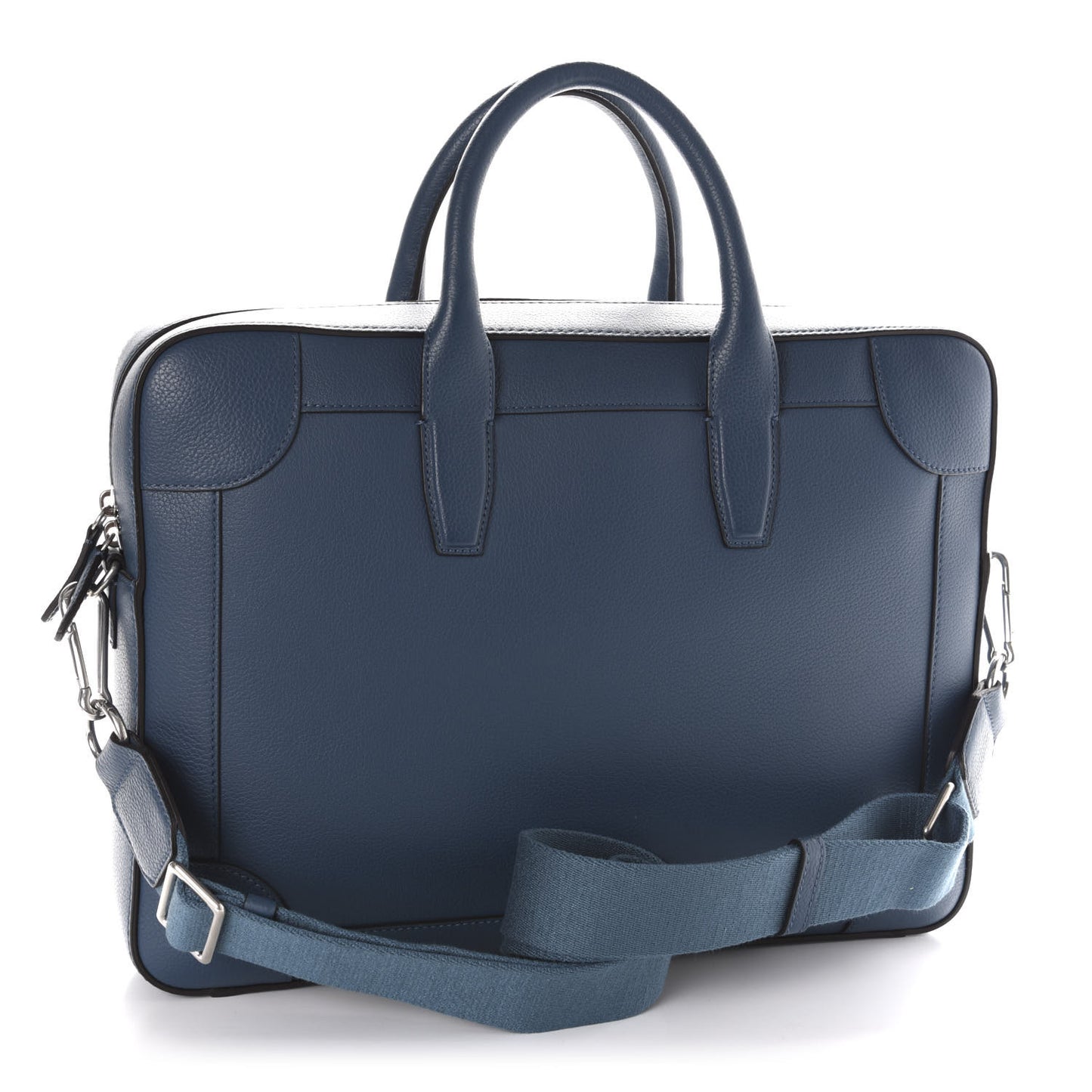 Small Classic Grain Calfskin Belgrave Single Document Holder Deep Sea