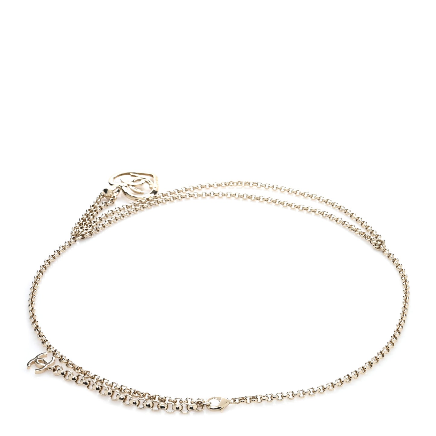 Metal Chain CC Heart Coco In Love Belt 85 34 Gold