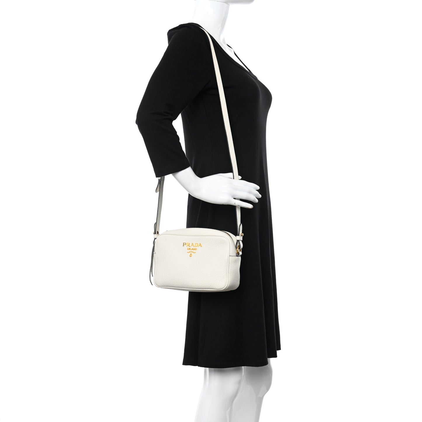Vitello Phenix Camera Bag Bianco