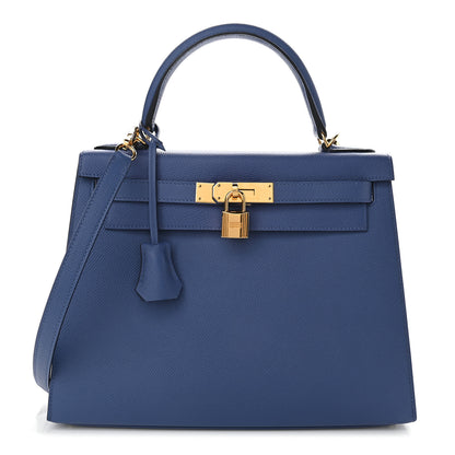Hermes Epsom Kelly Sellier 28 Bleu Brighton 1 of 10