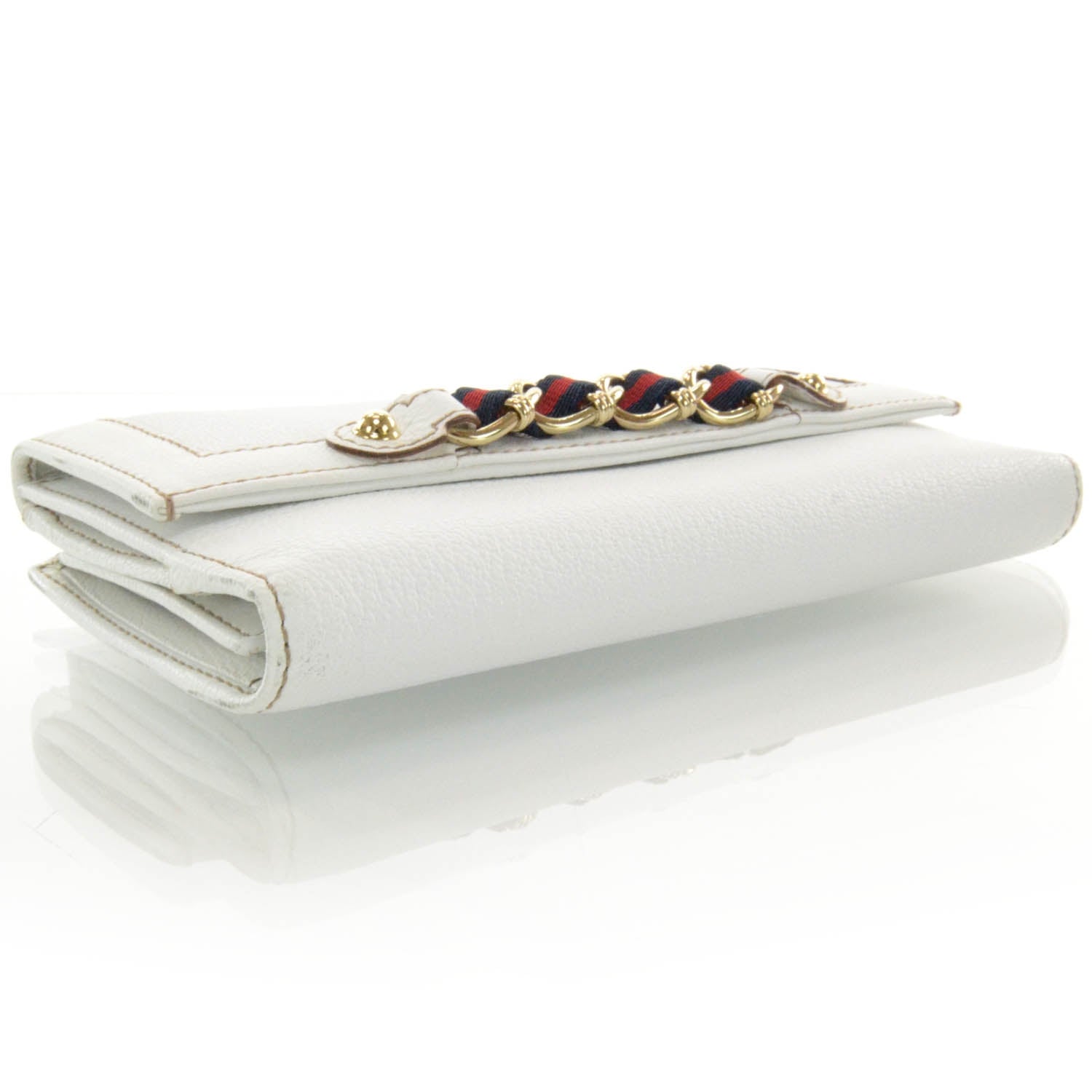 Gucci Leather Capri Continental Wallet White 5 of 9