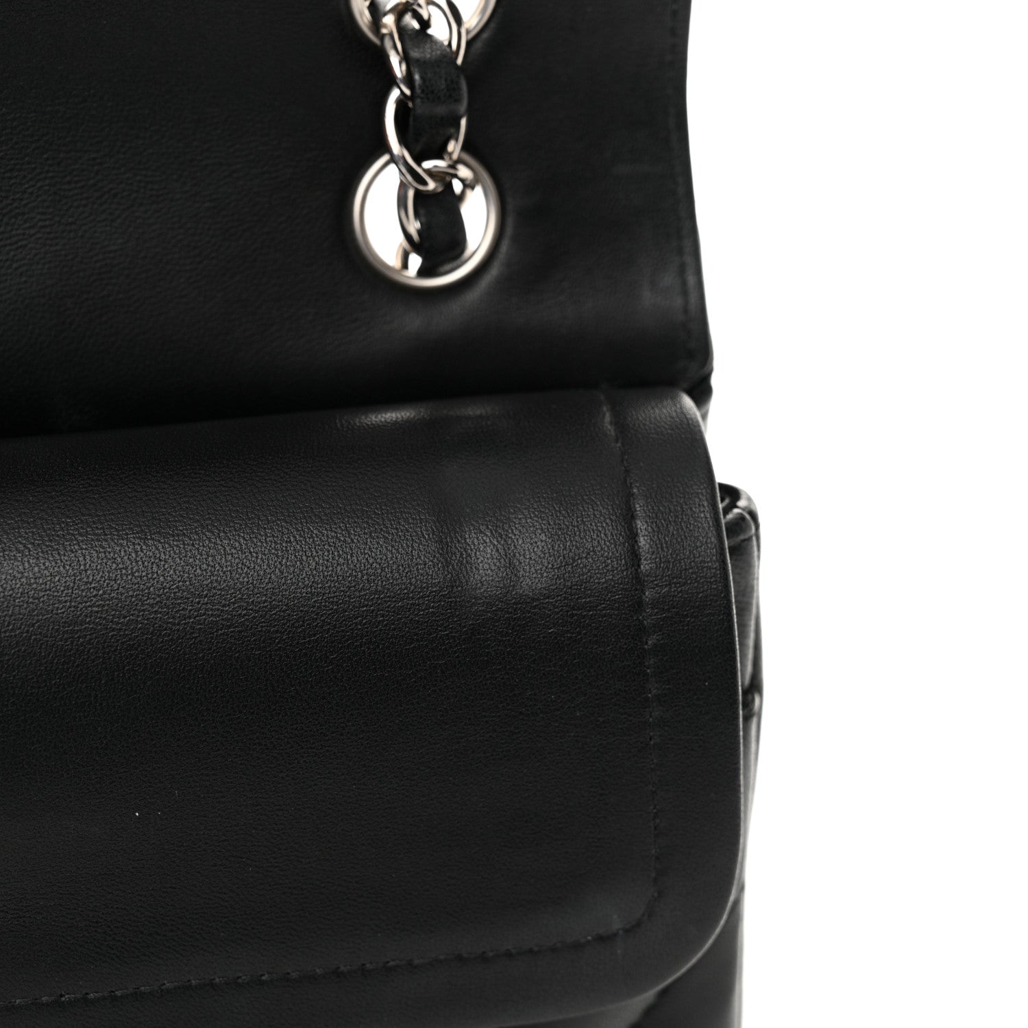 Chanel Lambskin Chevron Quilted Small Double Flap Black 11 of 13