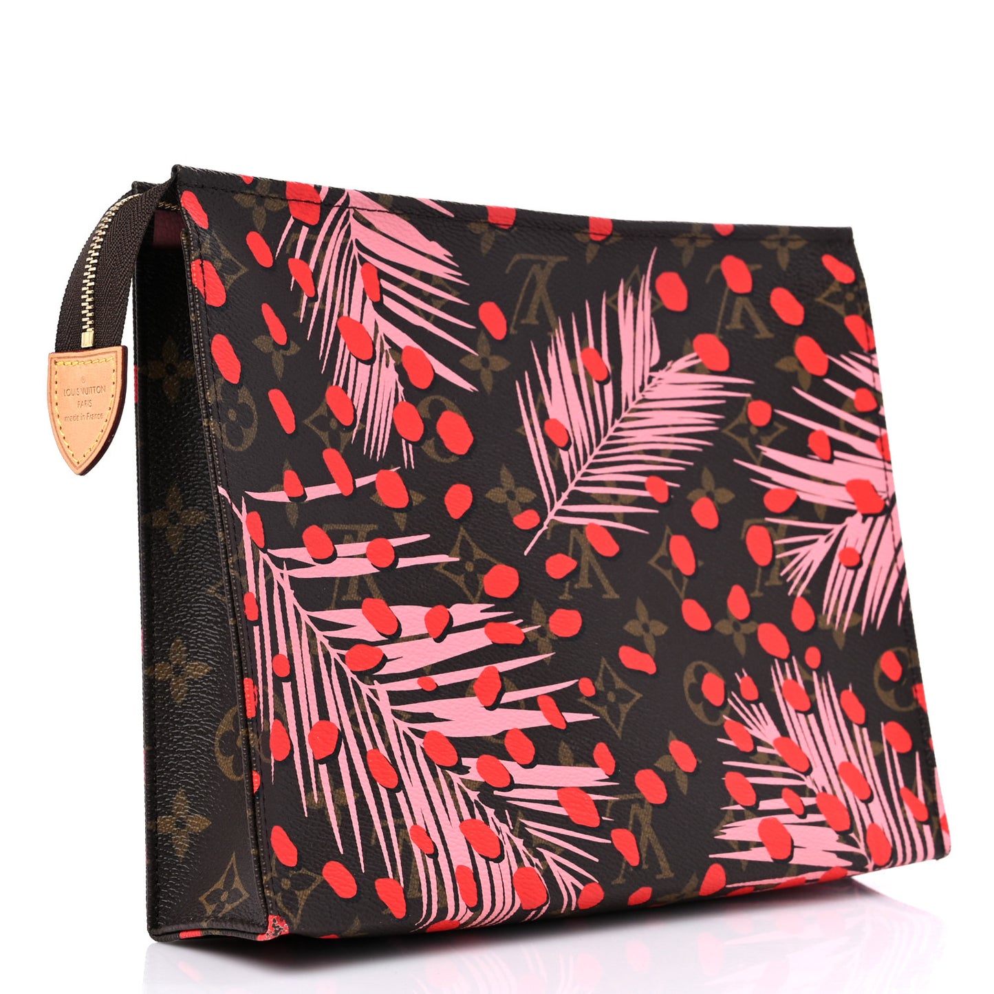 Monogram Jungle Dots Toiletry Pouch 26 Sugar Pink Poppy