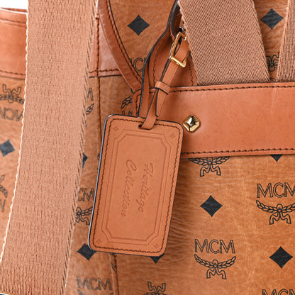 MCM Visetos Medium Vintage Pocket Backpack Cognac 4 of 6