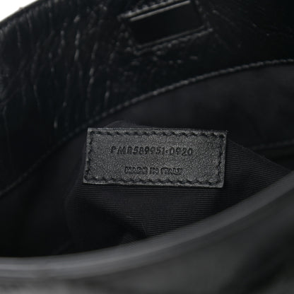 Saint Laurent Crinkled Calfskin Matelasse Monogram Medium Niki Shopper Tote Black 7 of 11