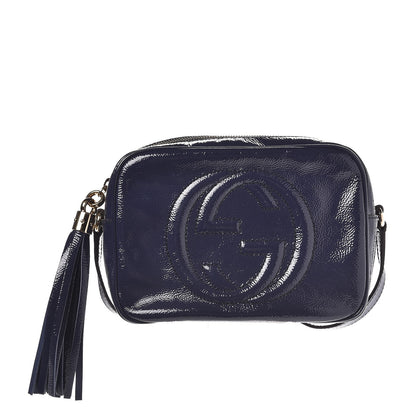 Gucci Vernice Naplack Small Soho Disco Bag Uniform Blue 1 of 7