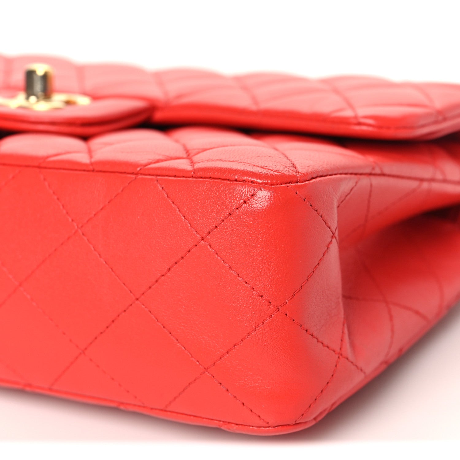 Chanel Lambskin Quilted Small Double Flap Red 9 of 11