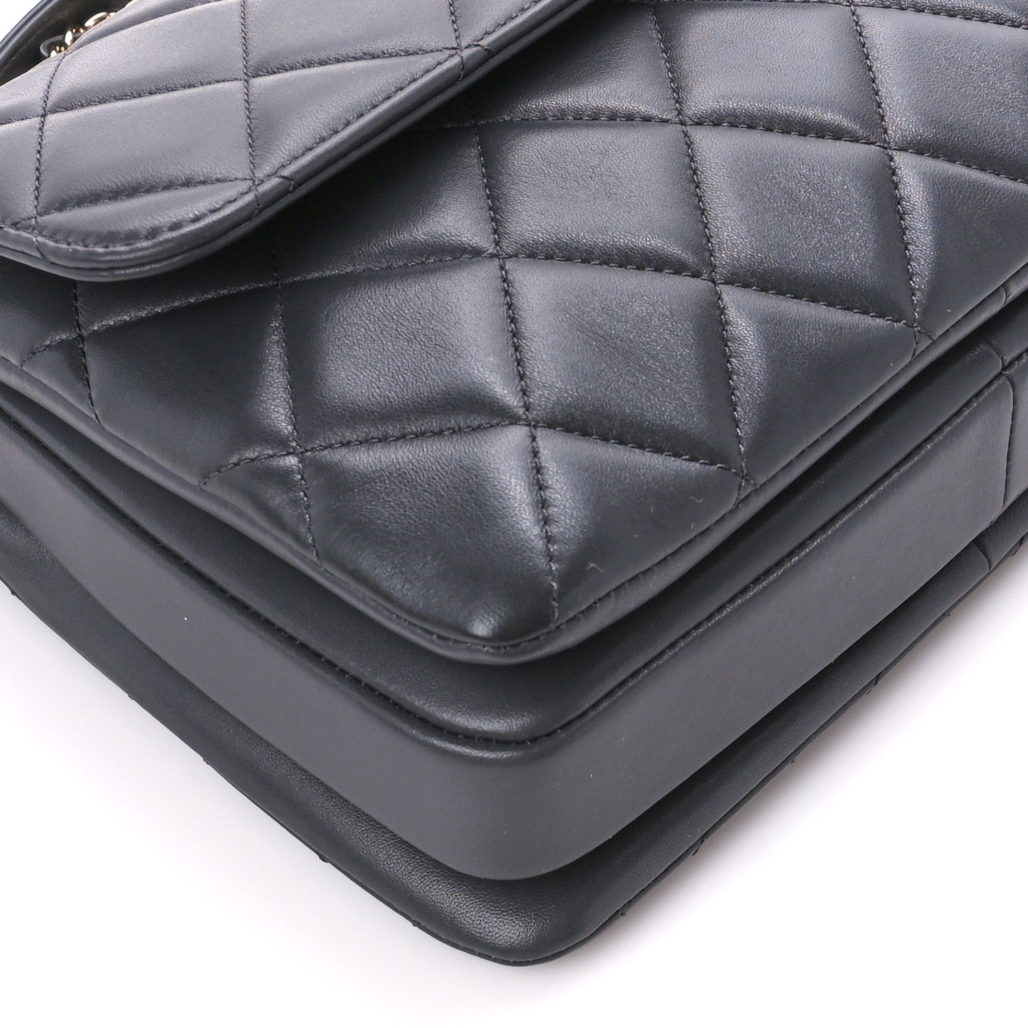 Chanel Lambskin Quilted Small Trendy CC Dual Handle Flap Bag Dark Grey 10 of 12
